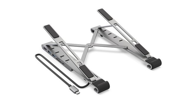 HYPER、USB-Cデバイスに7つのポートを追加する一体型ハブスタンド 発売開始