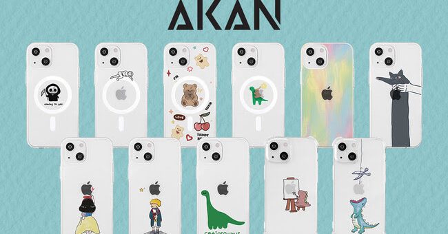 AKAN、ユニークなイラストが描かれた新モデル「MagSafeクリアケース」などiPhone14シリーズ用34種を発売