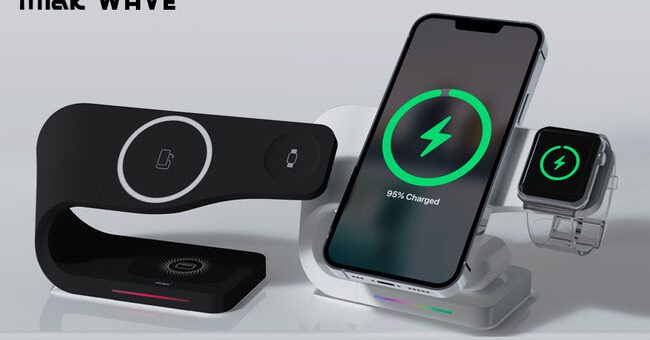 miak、iPhone・Apple Watch・AirPodsを同時充電する「3in1 Wave ワイヤレス充電スタンド」発売