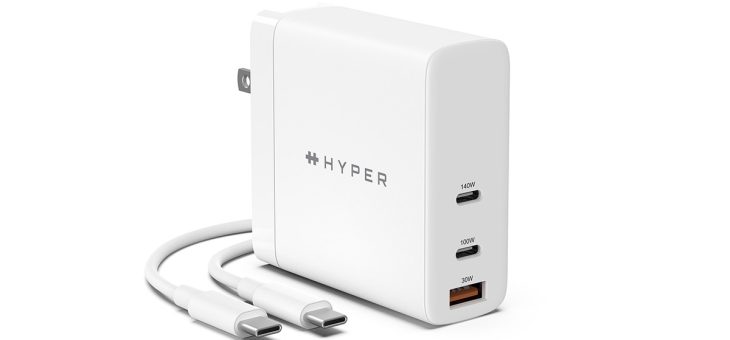 HYPER 単ポート140W出力のPD3.1に対応した小型GaN電源アダプタを発売