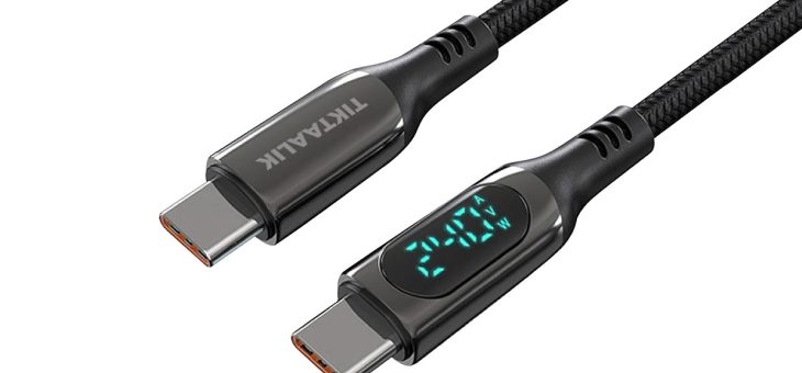 240WのPD高速送電&LCDディスプレイで出力が確認できるケーブル発売