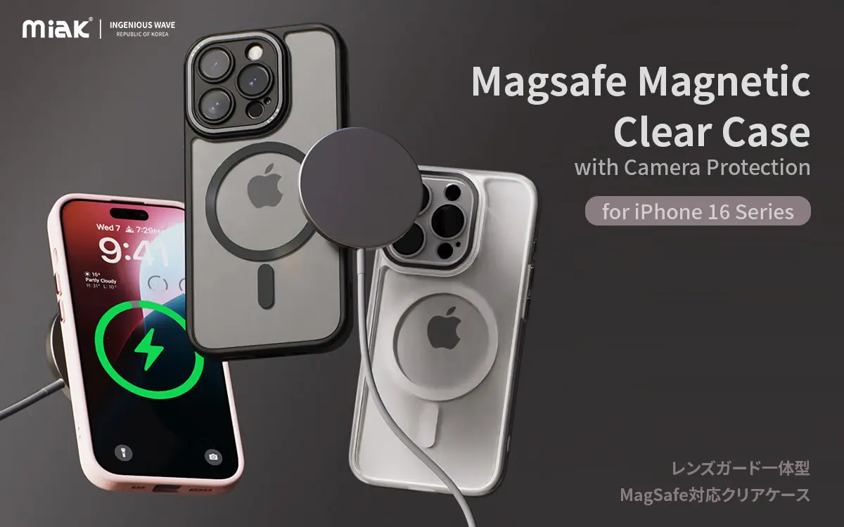 miak、iPhone 16シリーズ専用 カメラレンズまで保護するiPhoneケース