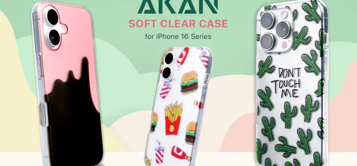 AKAN、iPhone16シリーズ専用 多彩なデザインのソフトクリアケース発売