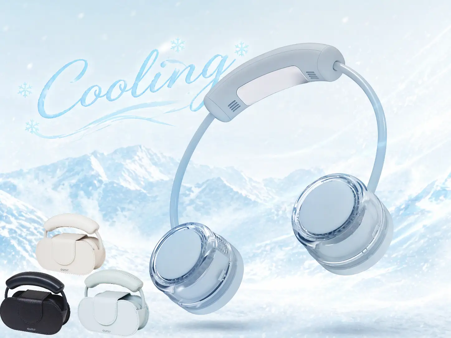 OURS7、W冷却で瞬冷体験を実現、独自冷却構造搭載の首掛け式扇風機『COOLING』発売