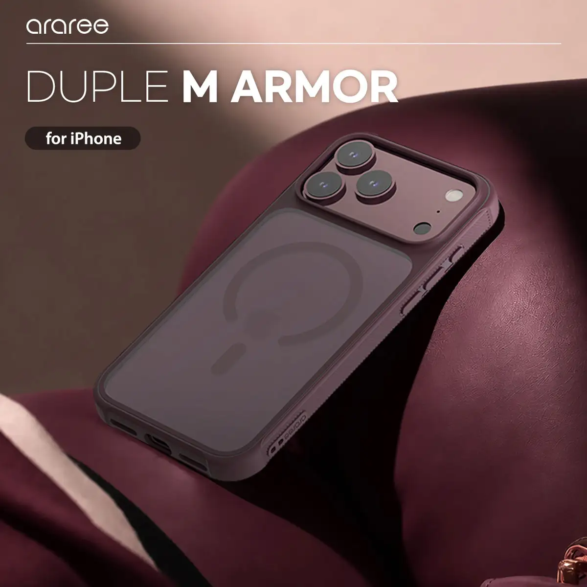 araree、薄さとタフさを両立。iPhone 18 Pro / 18 Pro Max 用 耐衝撃MagSafe対応ケース「DUPLE M ARMOR」発売